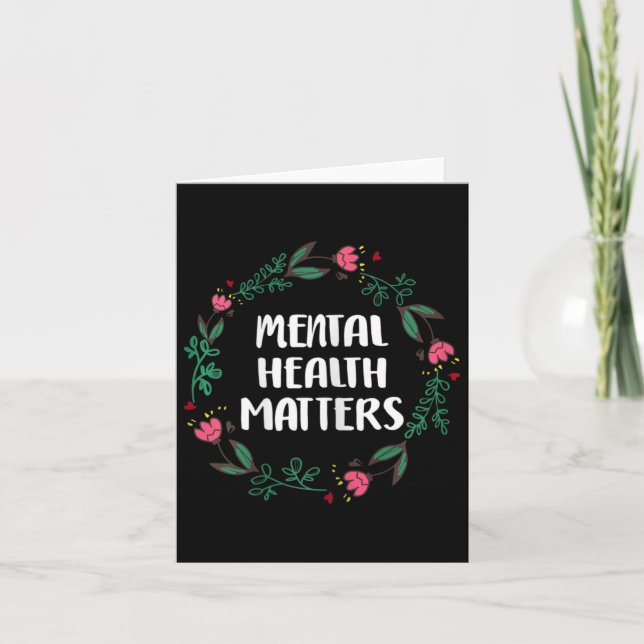 Mental Health Problems Awareness Suicide Preventio Card (Front)