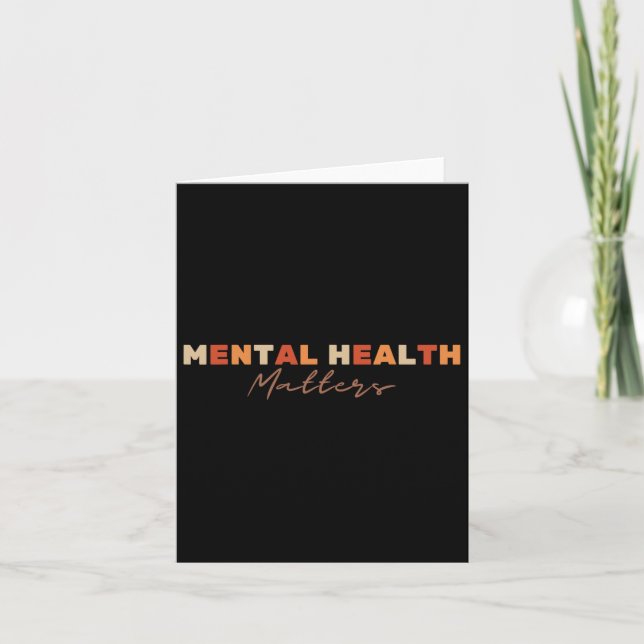 Mental Health Problems Depression Suicide Awarenes Card (Front)
