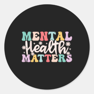 Mental Health Problems End The Stigma 1 Classic Round Sticker