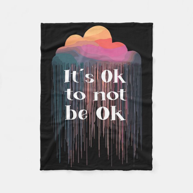 Mental Health Problems End The Stigma Mental Healt Fleece Blanket (Front)