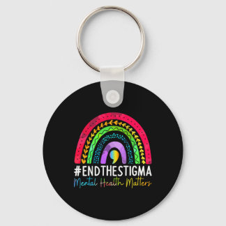 Mental-health Problems End The Stigma Rainbow Boho Keychain