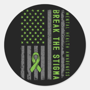 Mental Health Problems Fight Stigma Mental Health Classic Round Sticker