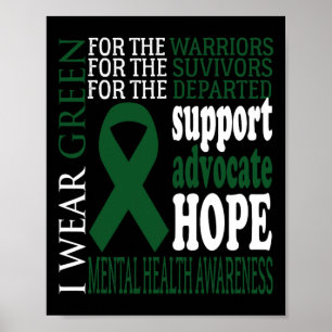 Mental Health Problems Green Ribbon Mental Health  Poster