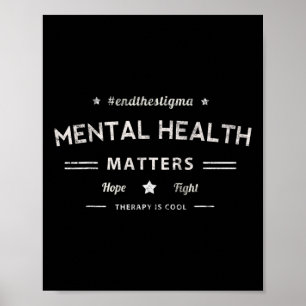 Mental Health Problems Hope And Fight  Poster
