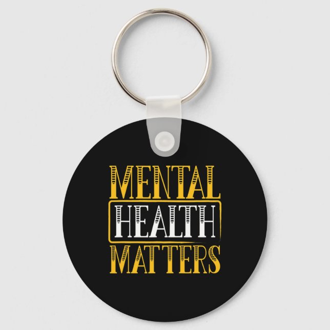 Mental Health Problems - Human Brain Illness Aware Keychain (Front)