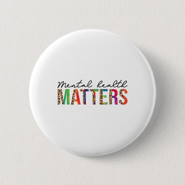 Mental Health Problems Human Brain Illness Awarene 2 Inch Round Button (Front)