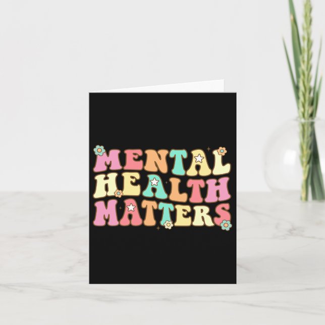 Mental Health Problems Human Brain Illness Awarene Card (Front)