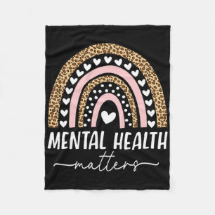Mental Health Problems Human Brain Illness Awarene Fleece Blanket