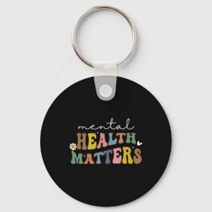 Mental Health Problems Human Brain Illness Awarene Keychain