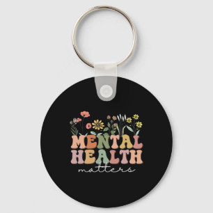 Mental Health Problems Human Brain Illness Awarene Keychain