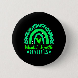 Mental Health Problems Mental Awareness Leopard Ra 2 Inch Round Button
