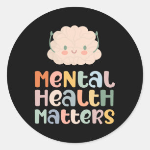 Mental Health Problems Mental Health Awareness Anx Classic Round Sticker