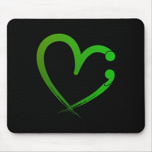 Mental Health Problems Semicolon Heart Awareness M Mouse Pad