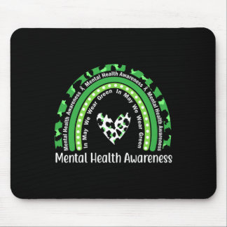 Mental Health Problems We Wear Green Mental Health Mouse Pad