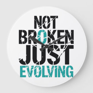 Mental Health Recovery Not Broken Quote Large Clock