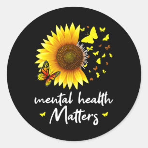 Mental Health S Awareness Classic Round Sticker