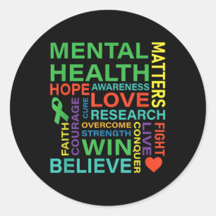 Mental Health S Awareness Depression  Classic Round Sticker