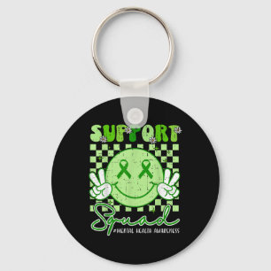 Mental Health S Awareness Support Squad Smile Face Keychain