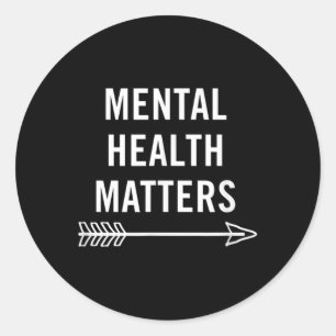Mental Health S Awareness Therapist Psychologist Classic Round Sticker
