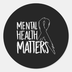 Mental Health S Design Suicide For Awareness Suppo Classic Round Sticker