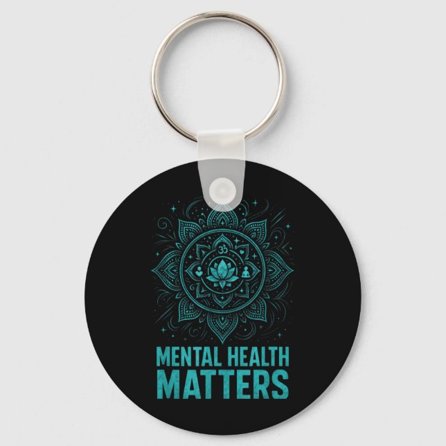 Mental Health S End Stigma Awareness  Keychain (Front)