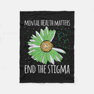 Mental Health S End The Stigma Awareness _4  Fleece Blanket
