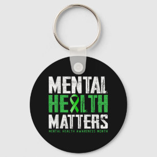 Mental Health S Green Ribbon Mental Health Awarene Keychain