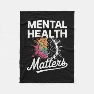 Mental Health S Human Brain Illness Awareness _4  Fleece Blanket