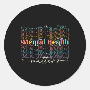 Mental Health S Human Brain Illness Awareness Classic Round Sticker