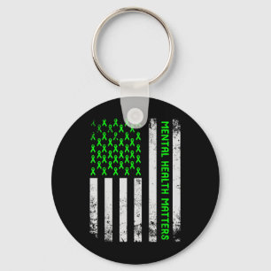 Mental Health S Human Brain Illness Awareness Gree Keychain