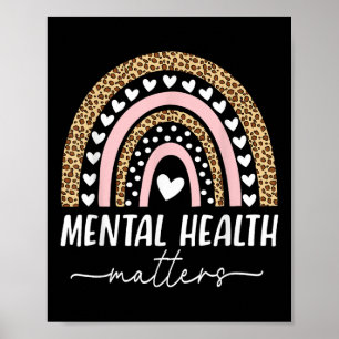 Mental Health S Human Brain Illness Awareness Rain Poster