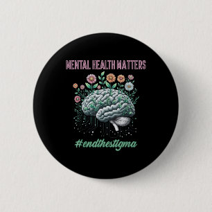 Mental Health S Human Brain Illness Awareness Supp 2 Inch Round Button