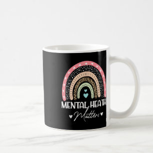 Mental Health S Leopard Print Rainbow Awareness Coffee Mug