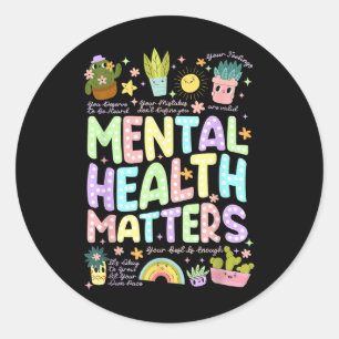 Mental Health S Mental Health Awareness Month  Classic Round Sticker