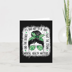 Mental Health S Messy Bun Mental Health Awareness Card