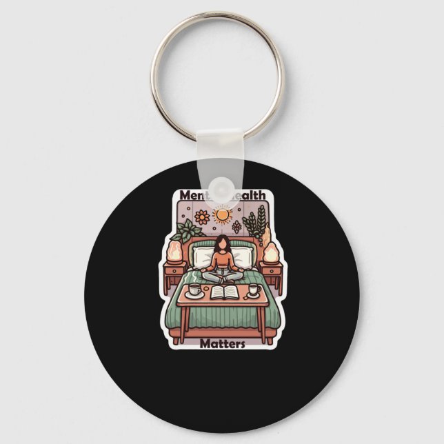 Mental Health S - Positive Affirmation Daily Medit Keychain (Front)