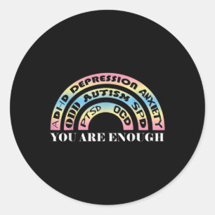 Mental Health S Ptsd Suicide Awareness Illness Mer Classic Round Sticker