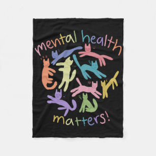 Mental Health S! Sticker Fleece Blanket