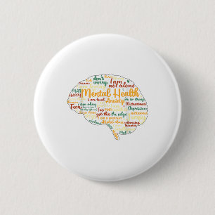 Mental Health S Word Cloud Mental Health Awareness 2 Inch Round Button
