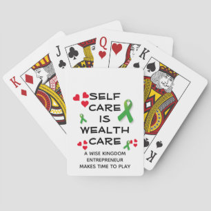 Mental Health SELF CARE IS WEALTH CARE Christian Playing Cards