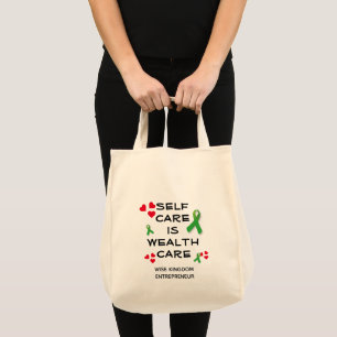 Mental Health SELF CARE WEALTH CARE Christian Tote Bag