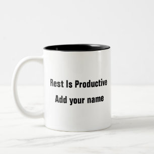 Mental Health - self love - Rest Is Product Two-Tone Coffee Mug