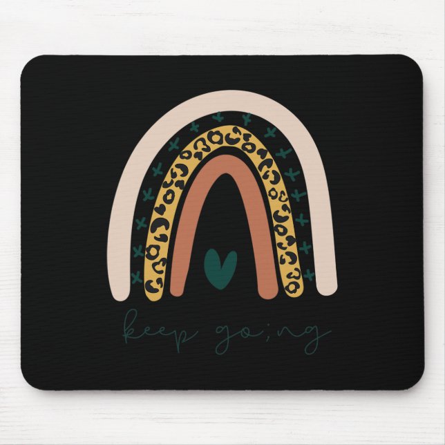 Mental Health Semicolon Keep Going Boho Trendy Cut Mouse Pad (Front)