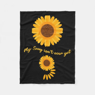 Mental Health Semicolon Sunflower Suicide Preventi Fleece Blanket