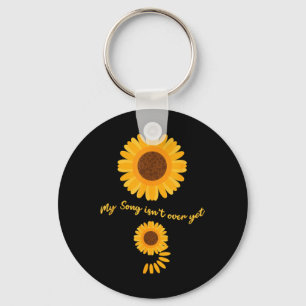 Mental Health Semicolon Sunflower Suicide Preventi Keychain