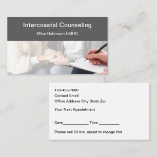 Mental  Health Services Office Appointment Cards