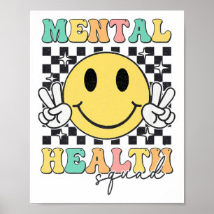 Mental Health Squad Brain Illness Mental Health Aw Poster