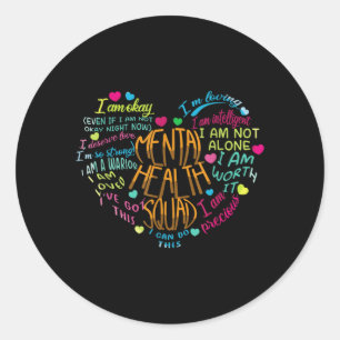 Mental Health Squad Mental Health Awareness Classic Round Sticker