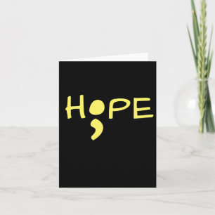 Mental Health Suicide Awareness Yellow Hope Semico Card