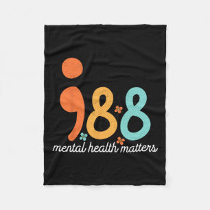 Mental Health Suicide Prevention Awareness Support Fleece Blanket